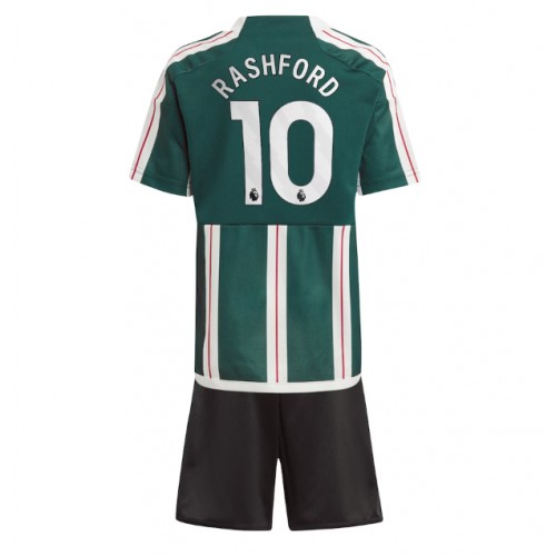Maillot de foot Manchester United Marcus Rashford #10 Extérieur enfant 2023-24 Manches Courte (+ pantalon court)